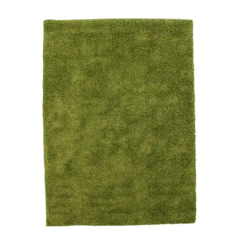 Tapis Salon à Poils Longs Toucher Laineux Vert 133x180