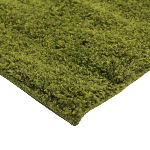 Tapis Salon à Poils Longs Toucher Laineux Vert 133x180