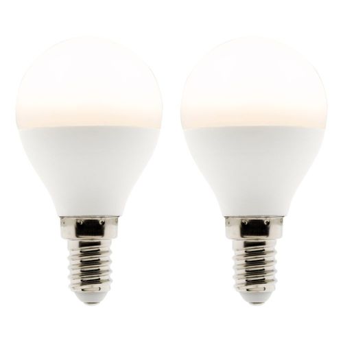 Lot De 2 Ampoules LED Sphérique 5w E14 400lm 2700k - Zenitech
