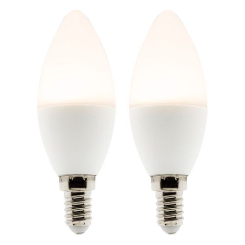 Lot De 2 Ampoules LED Flamme 5w E14 360lm 2700k - Blanc Chaud - Zenitech