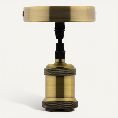 Kit De Suspension Luminaire Métal Avec Cordon Textile Cuivre - Zenitech