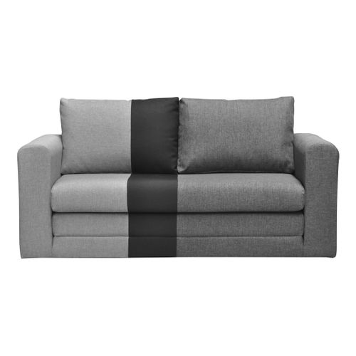 Canapé 2 places convertible BRAVO déplimousse Gris/Noir