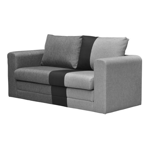 Canapé 2 places convertible BRAVO déplimousse Gris/Noir