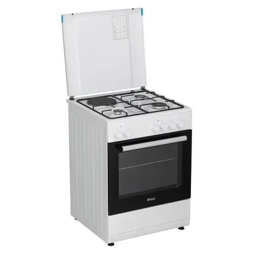 Cuisinière mixte AYA ACM66W/4 vue 3/4
