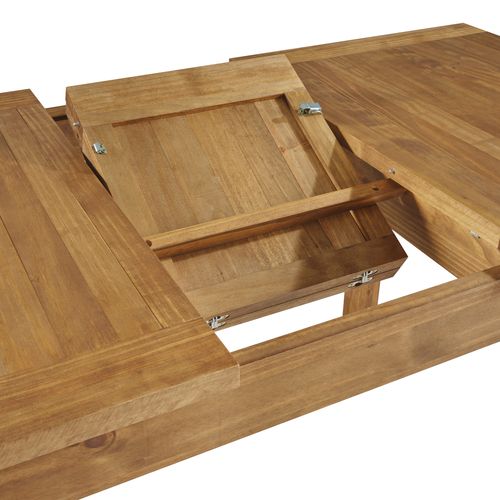 Table L.130 cm + allonge FOLK 100% pin