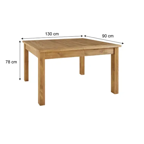 Table extensible L.130 cm FOLK 100% pin