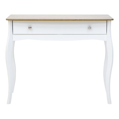 Console 1 tiroir BARROCO 2 blanc/pin
