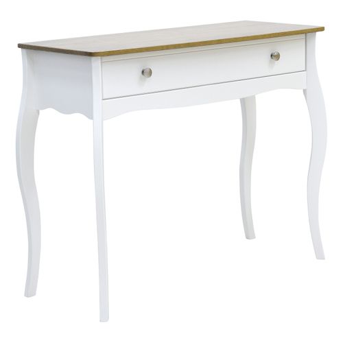 Console 1 tiroir BARROCO 2 blanc/pin
