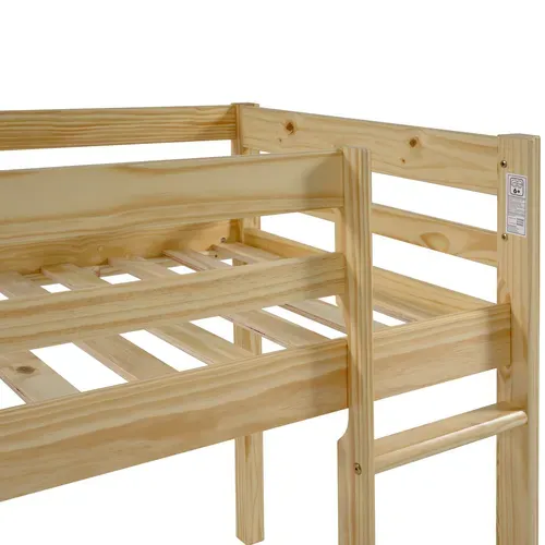 Lit mi haut 90x190 cm BLOOM Naturel vue accessoires