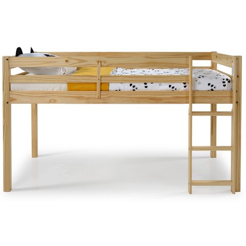 Lit mi haut 90x190 cm BLOOM Naturel vue de face