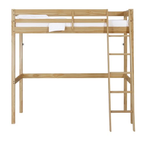 Lit Mezzanine 90x190 cm BLOOM naturel vue de face