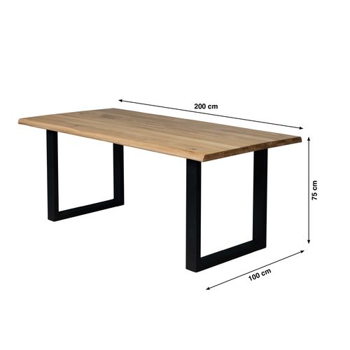 Table VIVIANE 200 cm chêne massif