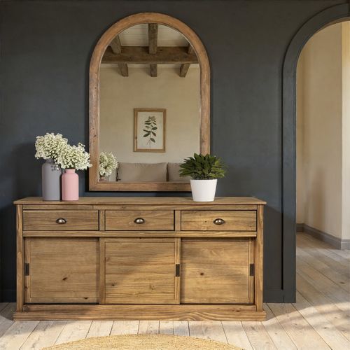 Buffet 3 Portes 3 Tiroirs ALONG en pin massif vue d'ambiance 1