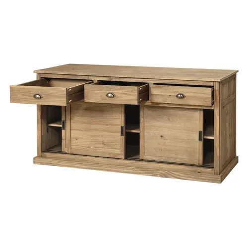 Buffet 3 Portes 3 Tiroirs ALONG en pin massif
