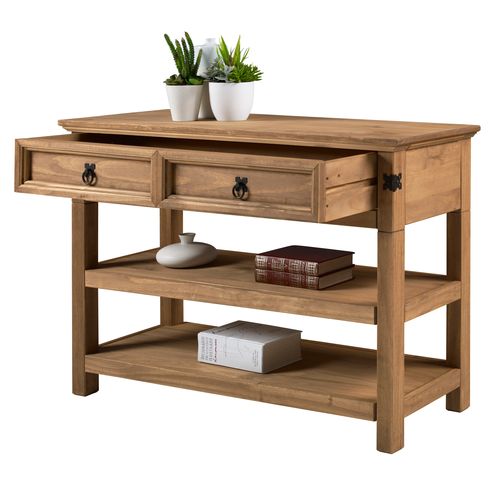 Console EL PATIO en pin massif finition cirée