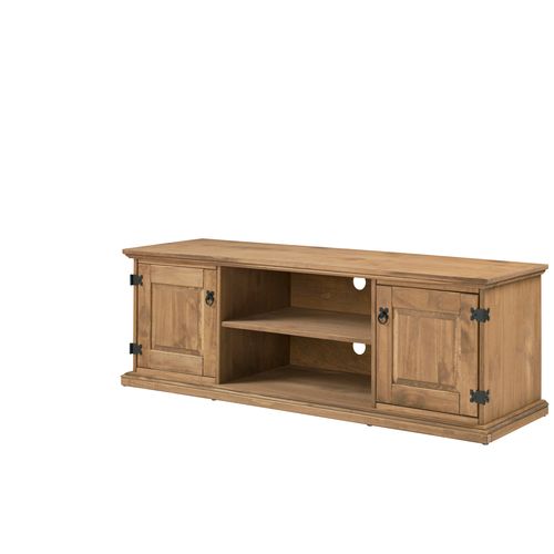 Meuble TV L.160cm EL PATIO en pin massif finition cirée