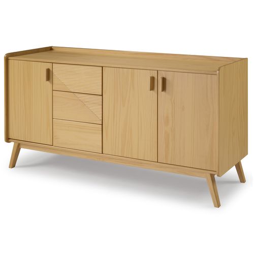 Buffet 3 portes 3 tiroirs CLAUDIA en pin massif