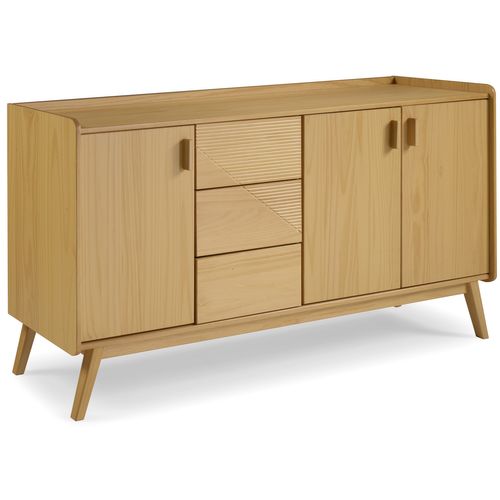 Buffet 3 portes 3 tiroirs CLAUDIA en pin massif