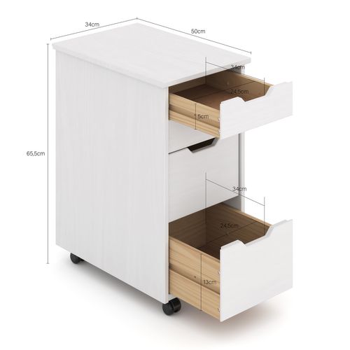 Caisson 4 tiroirs COLT Blanc