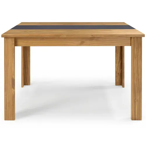 Table extensible L. 120/200 cm TARA Imitation chêne / Anthracite vue de face