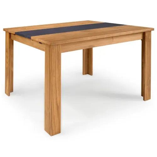 Table extensible L. 120/200 cm TARA Imitation chêne / Anthracite vue 3/4