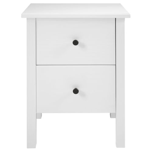 Chevet 2 tiroirs H.60 cm MARGOT blanc