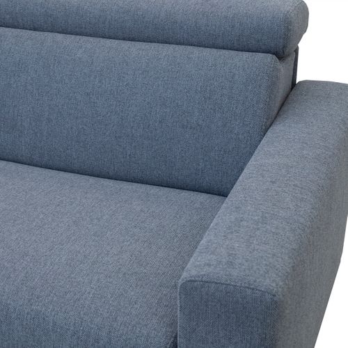 Canapé convertible express 3 places RONAN tissu gris matelas 13 cm