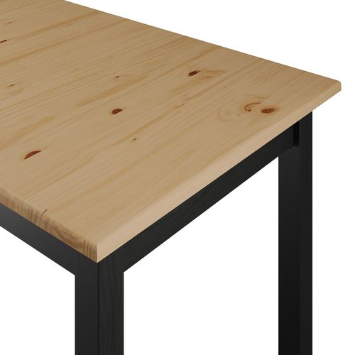 Table extensible L. 160/200 cm STANFORD Noir / miel vue détaillée
