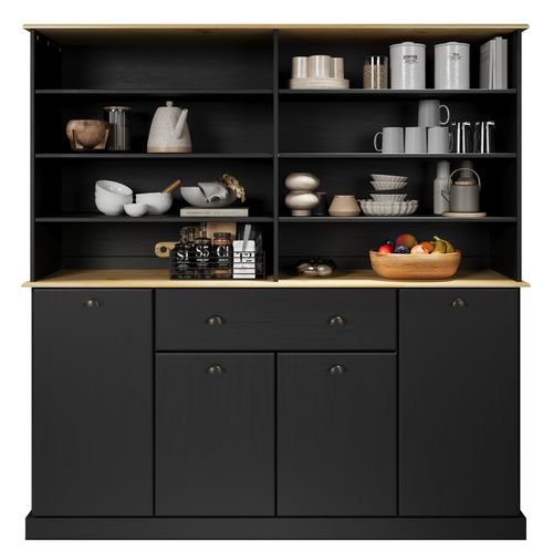 Réhausse L. 176 cm STANFORD Noir / miel