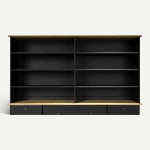 Réhausse L. 176 cm STANFORD Noir / miel vue de face