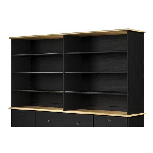 Réhausse L. 176 cm STANFORD Noir / miel vue de profil