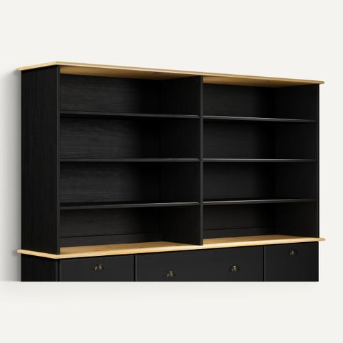 Réhausse L. 176 cm STANFORD Noir / miel vue 3/4
