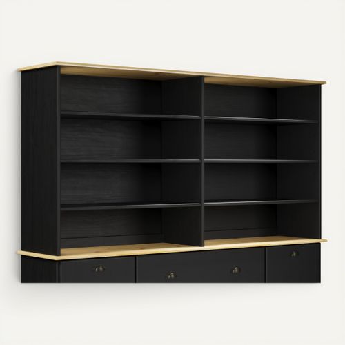 Réhausse L. 176 cm STANFORD Noir / miel