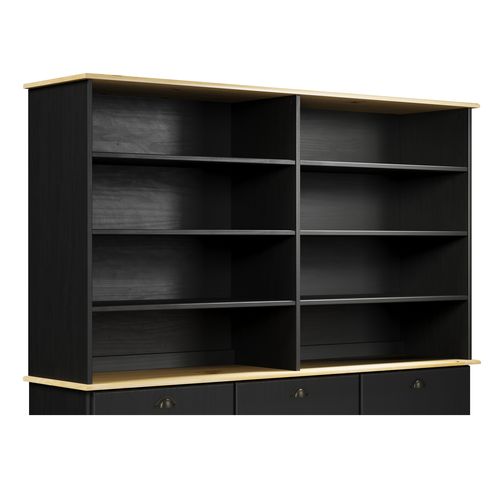 Réhausse L. 160 cm STANFORD Noir / miel