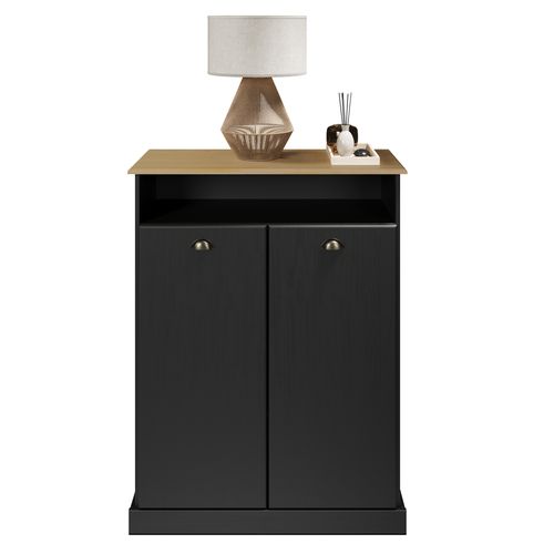 Buffet H. 120 cm STANFORD Noir / miel