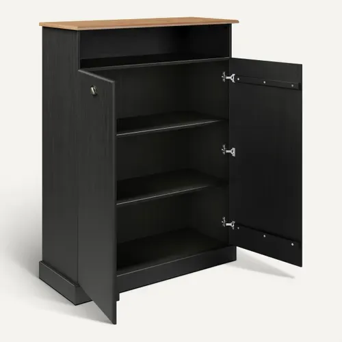 Buffet H. 120 cm STANFORD Noir / miel