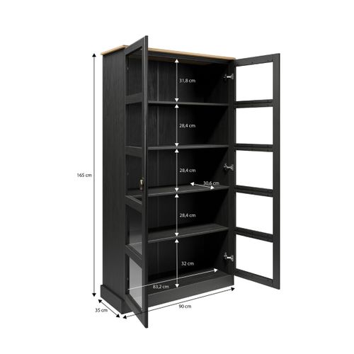 Vitrine STANFORD Noir / miel