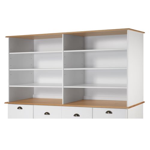 Réhausse L. 176 cm STANFORD Blanc / miel vue de profil