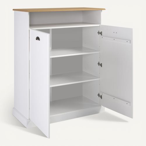 Buffet H. 120 cm STANFORD Blanc / miel