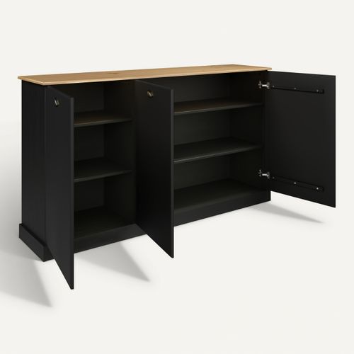 Buffet 3 portes STANFORD Noir / miel