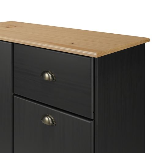 Buffet H. 90 cm STANFORD Noir / miel vue détaillée
