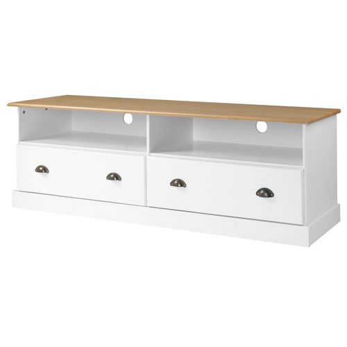 Meuble TV STANFORD Blanc / miel