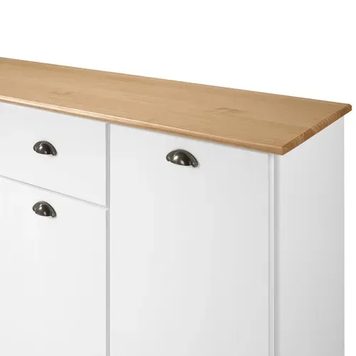 Buffet 3 portes STANFORD Blanc / miel