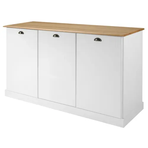 Buffet 3 portes STANFORD Blanc / miel