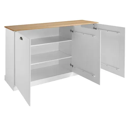 Buffet 3 portes STANFORD Blanc / miel