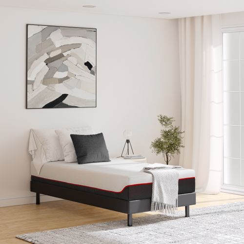Matelas hybride 90x190 cm avec 1,5 cm mousse à mémoire de forme MAUDE ép. 24 cm