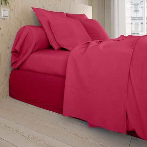 Taie De Traversin Studio Coton Fuchsia 160 Cm Rose