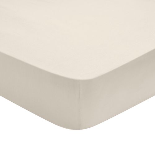 Drap Housse Influence Percale Coquille 140 X 190 Cm Beige