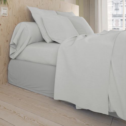 L1NK STUDIO Drap Plat uni pour lit 180 cm (270X280cm) 100% Coton (Percale 200 Fils) Baby Pink