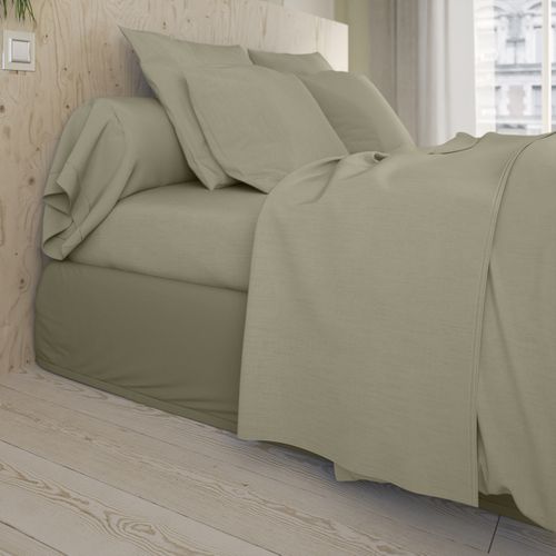 Housse De Couette XXL Luxurious Ranforce - 155x220 Cm, 100% Coton, 155 Fils - Marron, Fermeture Boutons